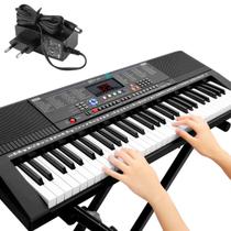 Teclado Piano Musical 61 Teclas Sensíveis Usb P2 E Músicas - MXT