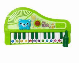 Teclado Piano Musical Infantil Bichinhos A Pilha Verde - Wellkids Teclado Piano Musical Infantil Bichinhos A Pilha Verde - Wellkids