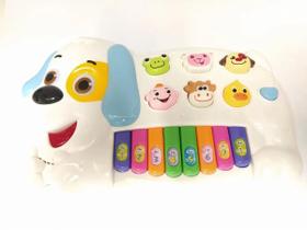 Teclado Piano Musical Infantil Cachorro Luz E Som