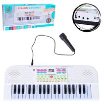 Teclado Piano Musical Infantil Com Microfone Pilha Ea Força