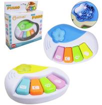 Teclado / piano musical infantil mini colors c/ luz a pilha