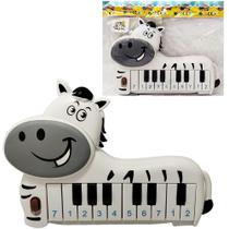 Teclado / piano musical infantil zebra a pilha - MOHNISH