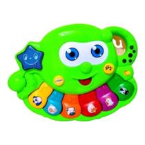 Teclado Piano Polvo Musical Brinquedo Bebê Criança Luz Educativo!(Verde)