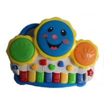 Teclado Piano Tambor Infantil BeBê - Toy King