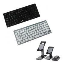 Teclado Portátil Bluetooth Sem Fio Ultra Fino Tablet Celular e Suporte de Celular Universal Teclado Portátil Bluetooth Sem Fio Ultra Fino Tablet Celular e Suporte de Celular Universal