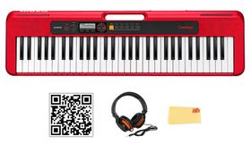 Teclado Portátil Casio Casiotone CT-S200RD - 61 Teclas (Vermelho)