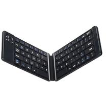 Teclado Portátil Dobravel Bolsa Sem Fio Compacto Bluetooth Cor de teclado Preto