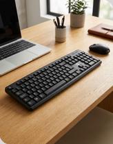 Teclado Preto Basico USB para Escritório/Trabalho 107 Teclas