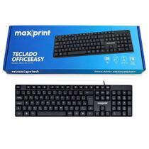 Teclado preto usb 2.0 maxprint office easy membrana cabo 1,3