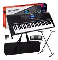 Teclado Profissional Concert C-300 Usb Kit Capa E Suporte