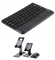 Teclado Recarregável + Suporte P/ Tab Galaxy S9 Fe 10.9 Cor Preto