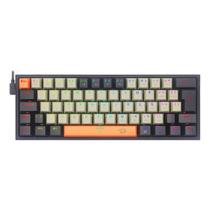 Teclado Redragon Fizz Gamer Mecânico RGB Switch Brown - Laranja Cinza e Branco