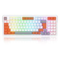 Teclado Redragon Gloria Branco Laranja RGB ABNT2 Switch Red Teclado Redragon Gloria Branco Laranja RGB ABNT2 Switch Red