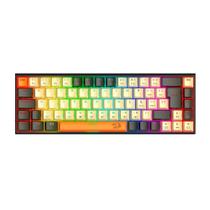 Teclado redragon mecânico gamer ryze bege preto e laranja rgb k633cgo-rgb (pt-brown)