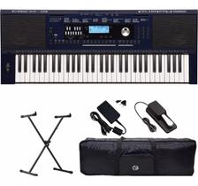 Teclado Roland Arranjador Ex20a Kit Capa Suporte E Pedal