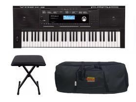 Teclado Roland E-X20A com Banqueta e Capa Kit