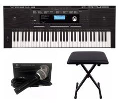 Teclado Roland E-X20A com Banqueta e Microfone Regent Kit