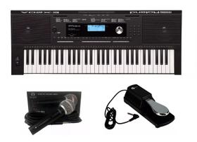 Teclado Roland E-X20A com Microfone Regent e Pedal Kit