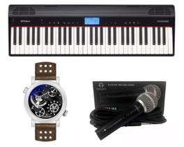 Teclado Roland Go Piano Microfone e Relógio Dk11116-3 Kit
