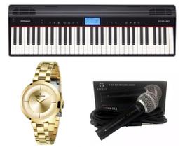 Teclado Roland Go Piano Microfone e Relógio Dk11135-2 Kit