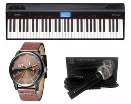 Teclado Roland Go Piano Microfone e Relógio Dk11136-2 Kit