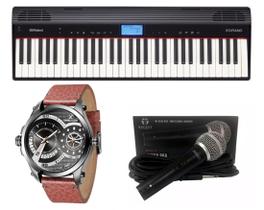 Teclado Roland Go Piano Microfone e Relógio Dk11151-2 Kit