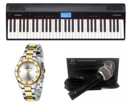 Teclado Roland Go Piano Microfone e Relógio Dk11155-7 Kit