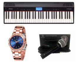 Teclado Roland Go Piano Microfone e Relógio Dk11157-5 Kit