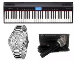 Teclado Roland Go Piano Microfone e Relógio Dk11165-5 Kit