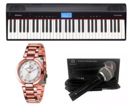 Teclado Roland Go Piano Microfone e Relógio Dk11190-5 Kit