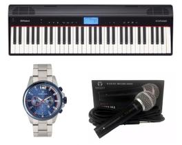 Teclado Roland Go Piano Microfone e Relógio Dk11200-4 Kit