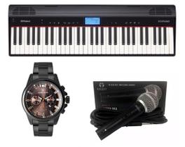 Teclado Roland Go Piano Microfone e Relógio Dk11200-5 Kit