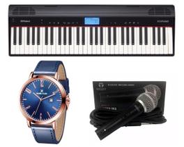 Teclado Roland Go Piano Microfone e Relógio Dk11204-2 Kit