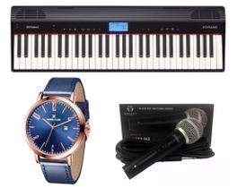 Teclado Roland Go Piano Microfone e Relógio Dk11204-2 Kit