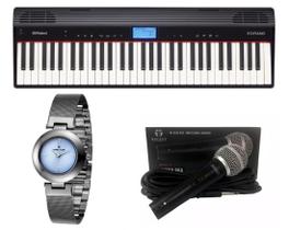 Teclado Roland Go Piano Microfone e Relógio Dk11216-6 Kit