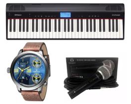 Teclado Roland Go Piano Microfone e Relógio Dk11223-4 Kit