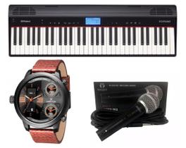 Teclado Roland Go Piano Microfone e Relógio Dk11223-6 Kit