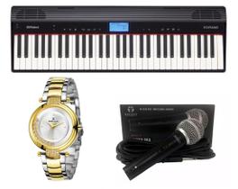 Teclado Roland Go Piano Microfone e Relógio Dk11228-5 Kit