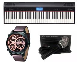 Teclado Roland Go Piano Microfone e Relógio Dk11230-4 Kit