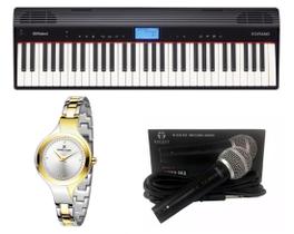 Teclado Roland Go Piano Microfone e Relógio Dk11235-3 Kit
