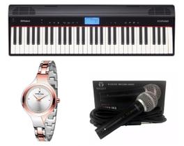Teclado Roland Go Piano Microfone e Relógio Dk11235-6 Kit