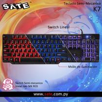Teclado Sate K71 Portugues Gamer Semi Mecanico