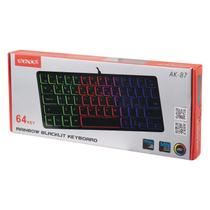 Teclado Satellite AK-871 - com Fio - Portugues - RGB - Preto