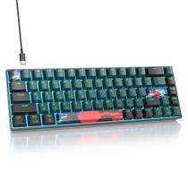 Teclado SbocKeeb 68 teclas com fio, mecânico, switches vermelhos Teclado SbocKeeb 68 teclas com fio, mecânico, switches vermelhos