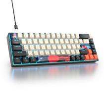 Teclado SbocKeeb com Fio 68 Teclas RGB Switch Vermelho Teclado SbocKeeb com Fio 68 Teclas RGB Switch Vermelho