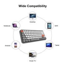 Teclado Sem Fio 84 Teclas - Dual Mode Bluetooth para Windows/iOS/Android (Verde)