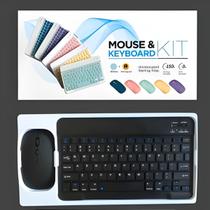 Teclado Sem Fio ABNT 1 + Mouse Bluetooth PT-BR com Ç Compatível Windows Android iOS macOS