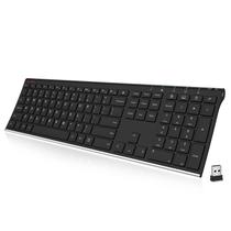 Teclado sem fio ALLIFE em aço inoxidável Ultra Slim com bateria