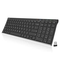 Teclado sem fio Arteck Stainless Steel Ultra Slim com teclado numérico Teclado sem fio Arteck Stainless Steel Ultra Slim com teclado numérico