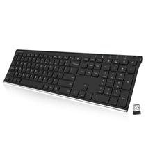 Teclado Sem Fio Arteck Ultra Slim em Aço Inoxidável - Tamanho Real